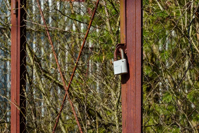 padlock, gate, closed, blocking, metal, old, rusty, rust, locks, padlocks, entrance, access, protection, village, to protect. 9 things to check in self-storage software